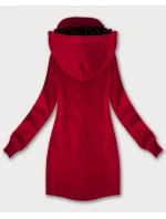 Čevená dámská mikina s kapucí a se stojáčkem LHD (AMG-171) Čevená dámská mikina s kapucí a se stojáčkem LHD (AMG-171)