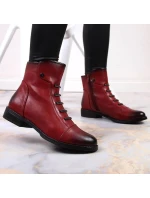 Jezzi W JEZ52G zateplené zdobené boty červená