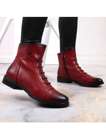 Jezzi W JEZ52G zateplené zdobené boty červená