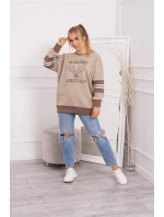 Zateplená mikina Malibu tmavě béžová+mocca Zateplená mikina Malibu tmavě béžová+mocca