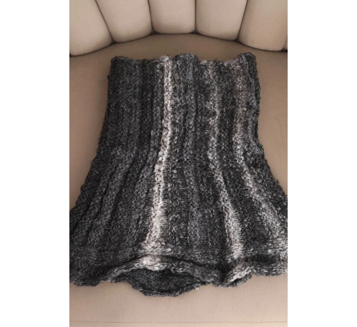 Komin dámský vlněný šátek zimní grafitový model 21860888 - K-Fashion