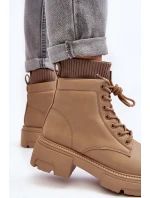 Dámské kozačky s v hnědé barvě model 21642055 - Boto Dámské kozačky s v hnědé barvě model 21642055 - Boto