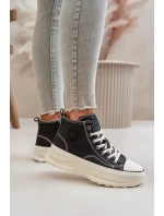 Zateplené Dámské Tenisky Na Platformě Eko Kůže Big Star OO274068 Růžové Zateplené Dámské Tenisky Na Platformě Eko Kůže Big Star OO274068 Růžové