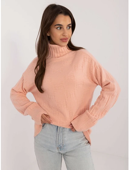 Sweter AT SW brzoskwiniowy model 20459085 - FPrice Sweter AT SW brzoskwiniowy model 20459085 - FPrice
