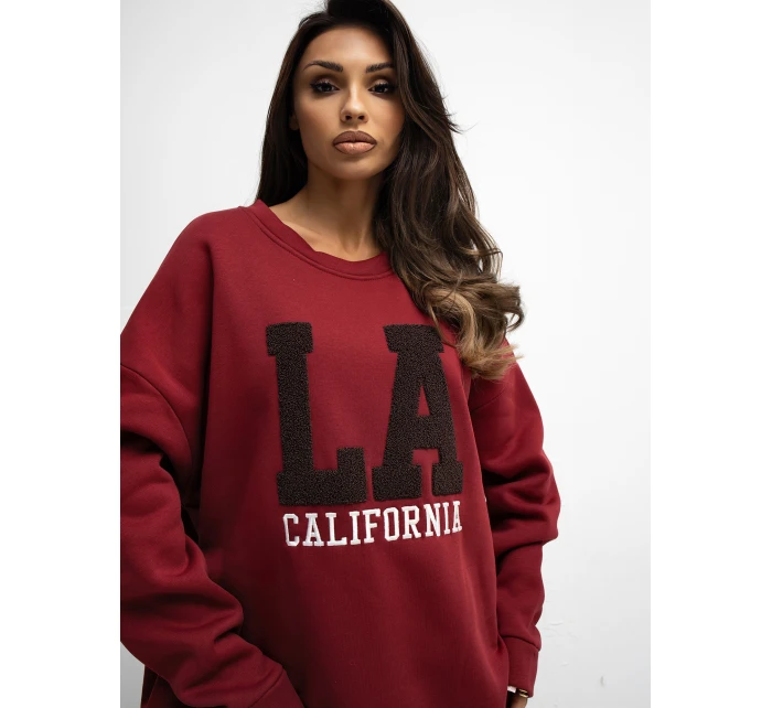 Bluza RV BL model 21777676 bordowy - FPrice Bluza RV BL model 21777676 bordowy - FPrice