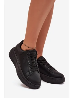 Dámské tenisky na platformě Big Star – černé