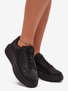 Dámské tenisky na platformě Big Star – černé