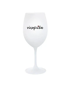 VÍNOPIČKA - bílá sklenice na víno 350 ml