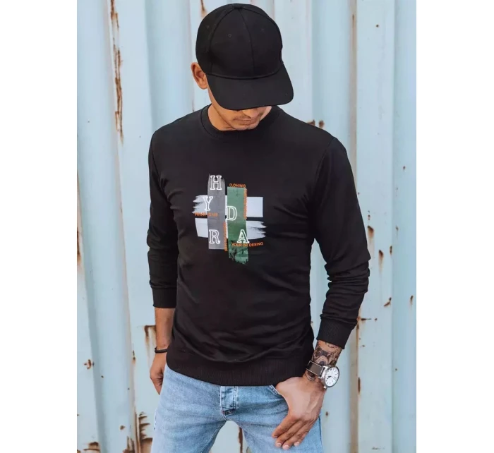 Pánská mikina s potiskem černá model 21966016 - Dstreet Pánská mikina s potiskem černá model 21966016 - Dstreet