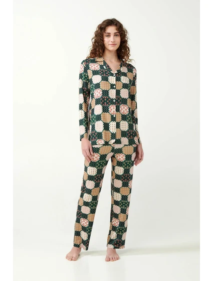 Dámské pyžamo na knoflíky model 20515309 - Vamp Dámské pyžamo na knoflíky model 20515309 - Vamp