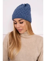 K204 džínová fleecová čepice s kšiltem K204 džínová fleecová čepice s kšiltem