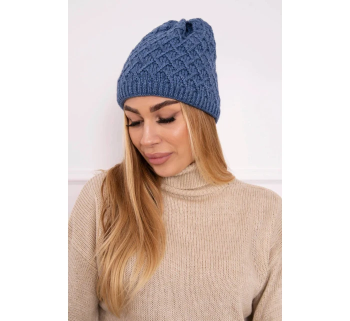 K204 džínová fleecová čepice s kšiltem K204 džínová fleecová čepice s kšiltem