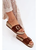 Dámské Pantofle Na Platformě Se Zlatou Přezkou Panthera Selira Dámské Pantofle Na Platformě Se Zlatou Přezkou Panthera Selira