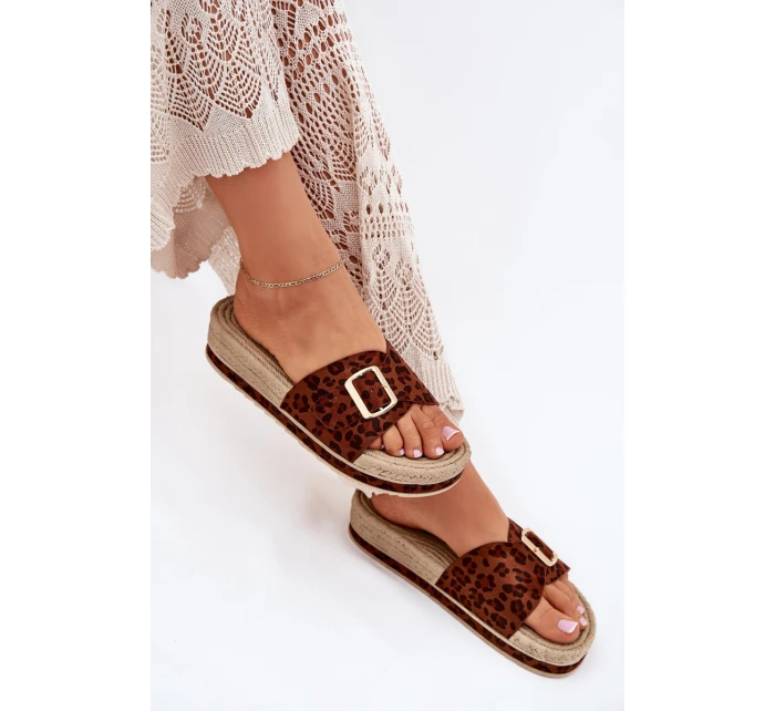 Dámské Pantofle Na Platformě Se Zlatou Přezkou Panthera Selira Dámské Pantofle Na Platformě Se Zlatou Přezkou Panthera Selira