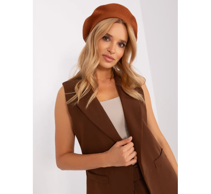 Czapka AT CZ model 18949344 jasny brązowy - FPrice Czapka AT CZ model 18949344 jasny brązowy - FPrice