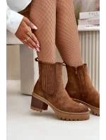 Dámské Kotníkové Boty Na Podpatku Z Eko Semiše Zateplené Tmavě Hnědé Nevitas Dámské Kotníkové Boty Na Podpatku Z Eko Semiše Zateplené Tmavě Hnědé Nevitas