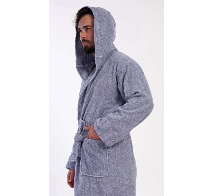 Pánský župan s kapucí model 21290628 - Vienetta MAN Pánský župan s kapucí model 21290628 - Vienetta MAN