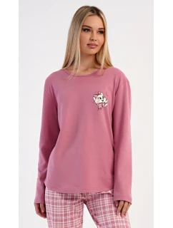 Dámské pyžamo dlouhé model 21475620 se šálou - Vienetta
