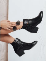 BLENESSON dámské kozačky s lehkým podpatkem černé FashionStreet ZY0576