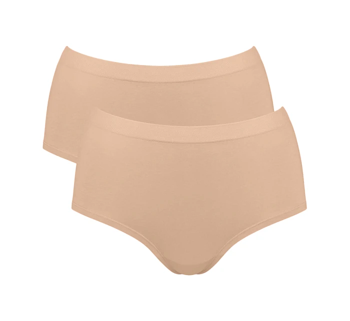 Dámské kalhotky GO Sense Highwaist 2P - BROWN - sv. béžové 1195 - SLOGGI Dámské kalhotky GO Sense Highwaist 2P - BROWN - sv. béžové 1195 - SLOGGI