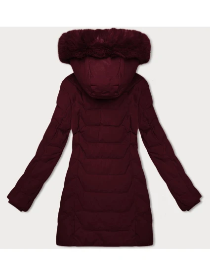 Dámská bunda ve vínové bordó barvě s kapucí model 21428654 - J.STYLE