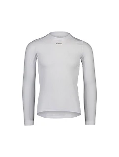 Cyklistické tričko POC ESSENTIAL LAYER LS – bílé