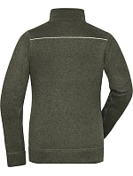 Daiber JN 897 Dámská pracovní pletená fleece bunda - Solid 02.0897 olive melange/black Daiber JN 897 Dámská pracovní pletená fleece bunda - Solid 02.0897 olive melange/black