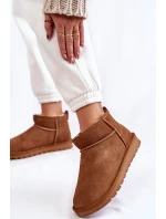 Dámské semišové nízké boty do sněhu Velbloud model 21601961 - Boto