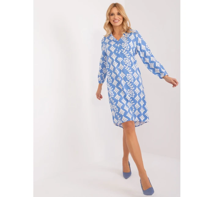 Šaty D73771M30427A světle modré