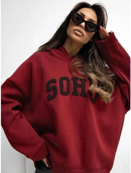 Bluza RV BL model 21777704 bordowy - FPrice Bluza RV BL model 21777704 bordowy - FPrice