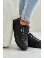 Dámské Tenisky Na Platformě Zateplené Big Star Černé