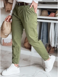 Dámské chinos kalhoty s páskem MODELA khaki FashionStreet UY2572