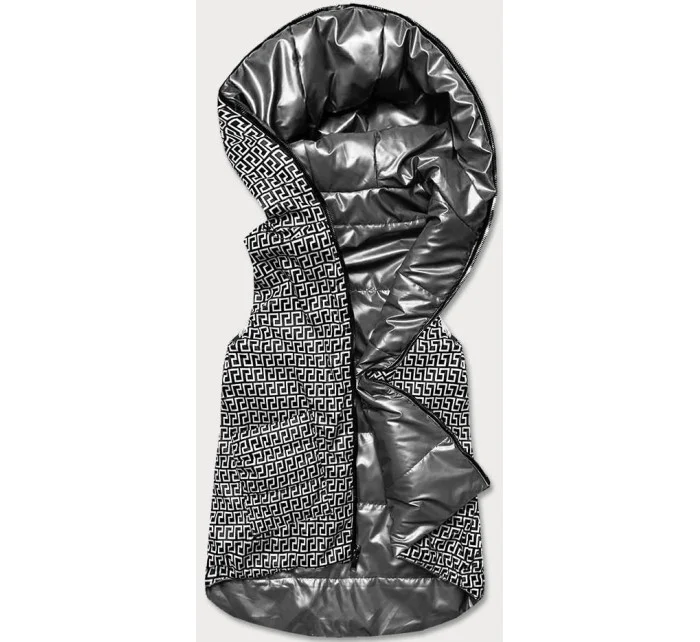 Šedá dámská rozšířená oboustranná vesta model 17189758 - S'WEST