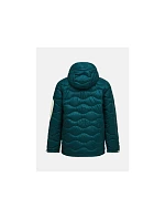 Pánská péřová bunda PEAK PERFORMANCE M Helium Utility Down Hood Jacket, zelená barva
