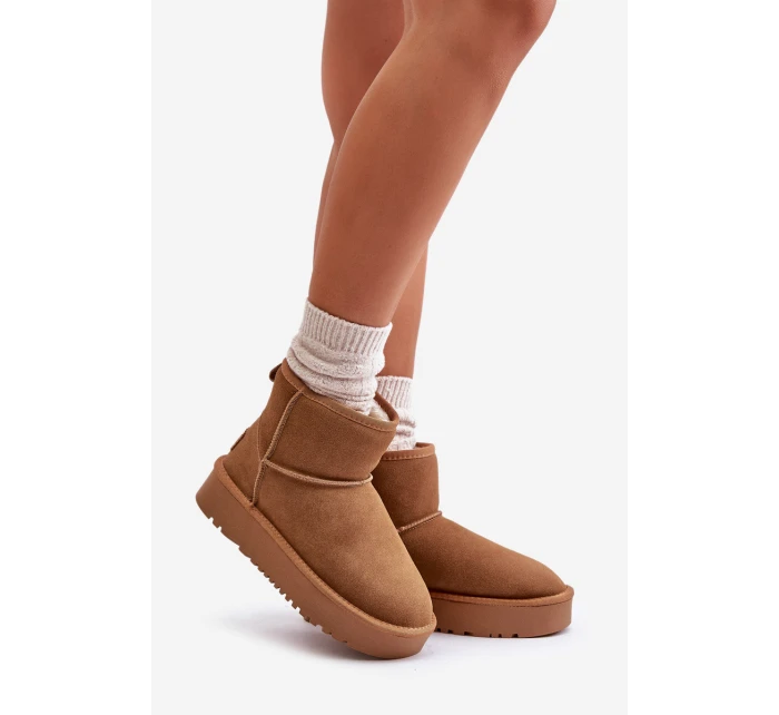 Dámské Semišové Sněhule Na Platformě Nad Kotníky Camel Rianaella Dámské Semišové Sněhule Na Platformě Nad Kotníky Camel Rianaella