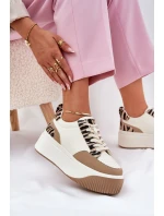 Dámské tenisky na masivní platformě Zebra Bežové Tamorniel Dámské tenisky na masivní platformě Zebra Bežové Tamorniel