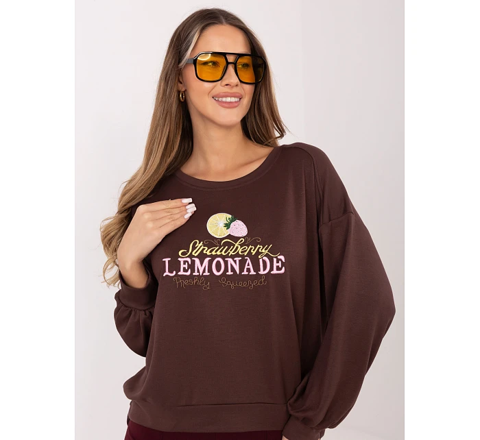 Bluza RV BL model 22074607 ciemny brązowy - FPrice Bluza RV BL model 22074607 ciemny brązowy - FPrice