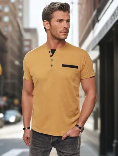 Pánská polokošile ala khaki Dstreet RX5632