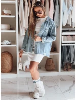 Dámská oversize džínová bunda modrá model 21988207 - Dstreet