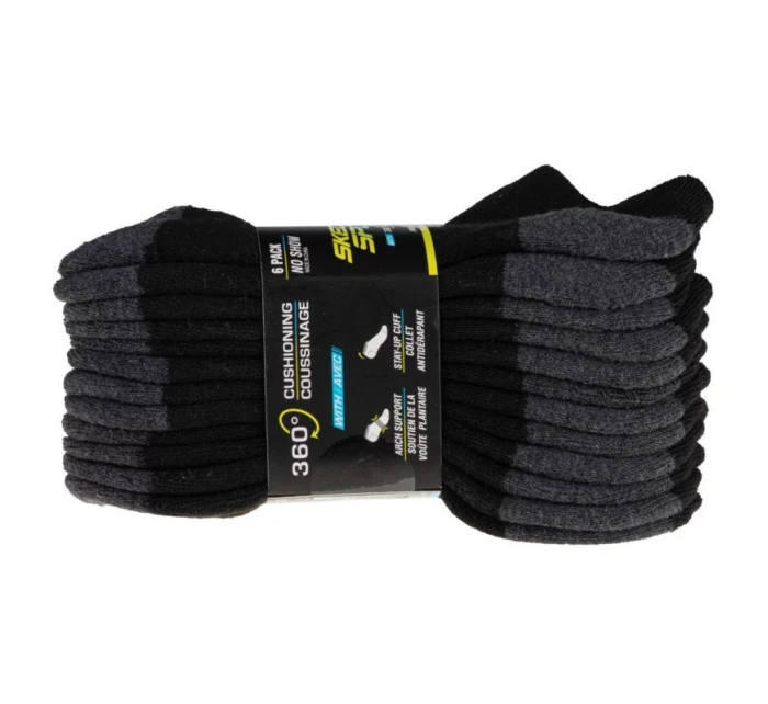 Skechers 6ks ponožek No Show S108264-BLK Skechers 6ks ponožek No Show S108264-BLK