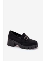 Eko Semišové Polobotky Dámské S Dekorací model 21686592 Černé - VINCEZA