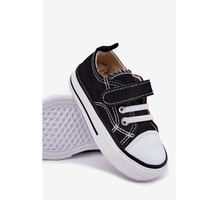 Dětské Tenisky Na Suchý Zip Černé model 21692346 - Boto Dětské Tenisky Na Suchý Zip Černé model 21692346 - Boto