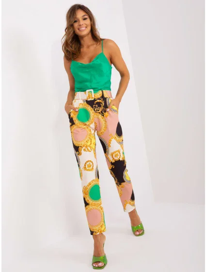 Kalhoty DHJ SP 12787D.23X černá a béžová