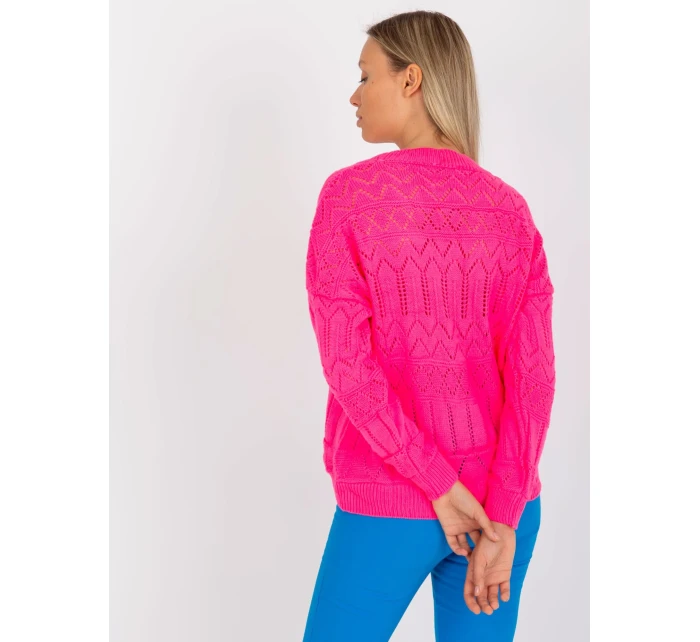 Dámský svetr LC SW 8022  fluo růžový