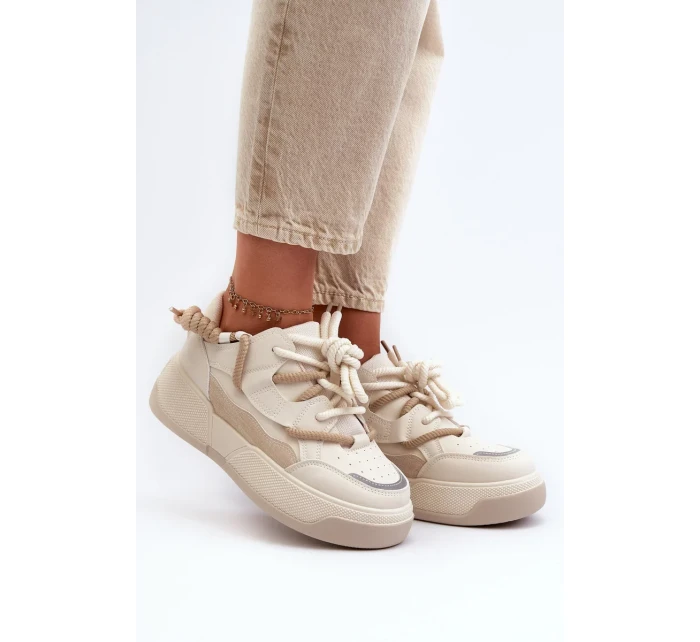 Dámské Tenisky na platformě Béžová Moariella Dámské Tenisky na platformě Béžová Moariella