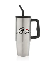 MOJE KÁVIČKA - stříbrný cestovní termohrnek 900 ml