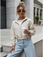 Dámská přechodná bunda s kapucí GRAUS ecru FashionStreet TY4220