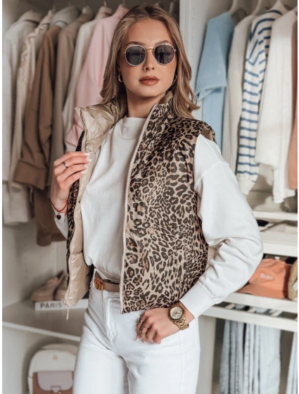 Dámská krátká oboustranná vesta CHIPUFF camel FashionStreet TY4825