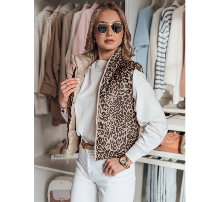 Dámská krátká oboustranná vesta CHIPUFF camel FashionStreet TY4825