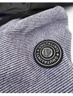 Tenká tmavě modrá pruhovaná dámská bunda s podšívkou S'West (B8541-26)